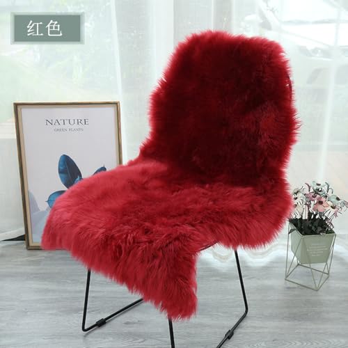 MBHHU Superweicher, üppiger Teppich aus Kunstfell, haariger, waschbarer, rote, ästhetische Teppiche & Unterlagen & Schutz, 60 x 90 cm(Red,60x90cm/23.6x35.4in) von MBHHU