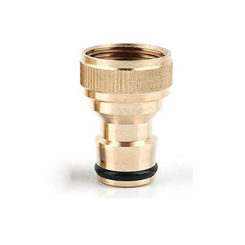 Messing-Schlauchanschlussstück, Wasserhahn-Schlauchanschluss, männlicher Messing-Gewinde-Wasserhahnadapter, Gartenschlauch-Wasserhahnanschluss for Waschtischarmaturen(3/4" Female Brass) von MBHHU