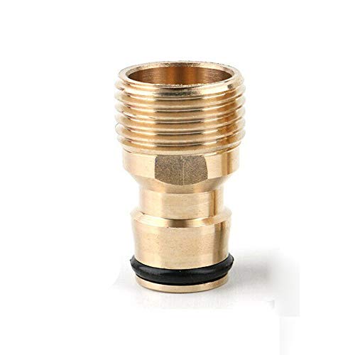 Messing-Schlauchanschlussstück, Wasserhahn-Schlauchanschluss, männlicher Messing-Gewinde-Wasserhahnadapter, Gartenschlauch-Wasserhahnanschluss for Waschtischarmaturen(3/4" Male Brass) von MBHHU