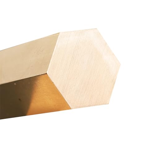 Messingstangenbeschläge, massive Sechskantstangen, H59-Material zur Verwendung als Verbindungsstück, Länge 50 cm (19,6 Zoll), gegenüberliegende Seite: 15 mm(Opposite side:13mm) von MBHHU