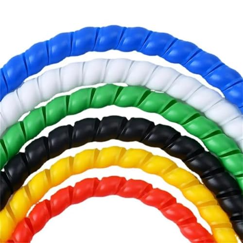 Spiralkabelwicklung, Spiralwicklung, Abdeckungsrohr, Wickelkabel, Rohrschutz, flexible Spiralleitungswicklung, Drahtkabelschutz, Organizer, Rohrabdeckung(24mm inside diameter,White) von MBHHU