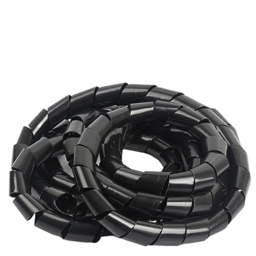 Spiralkabelwicklung, Spiralwicklung, Abdeckungsrohr, Wickelkabel, Rohrschutz, flexible Spiralleitungswicklung, Drahtkabelschutz, Organizer, Rohrabdeckung(Black,10mm(8 meters)) von MBHHU