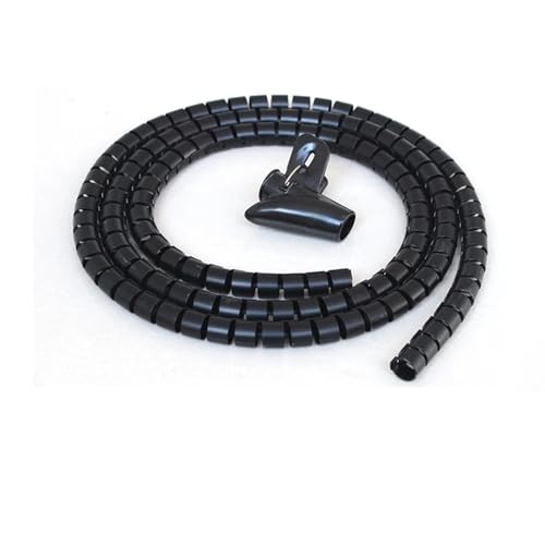 Spiralkabelwicklung, Spiralwicklung, Abdeckungsrohr, Wickelkabel, Rohrschutz, flexible Spiralleitungswicklung, Drahtkabelschutz, Organizer, Rohrabdeckung(Black,32mm Inside Diameter) von MBHHU