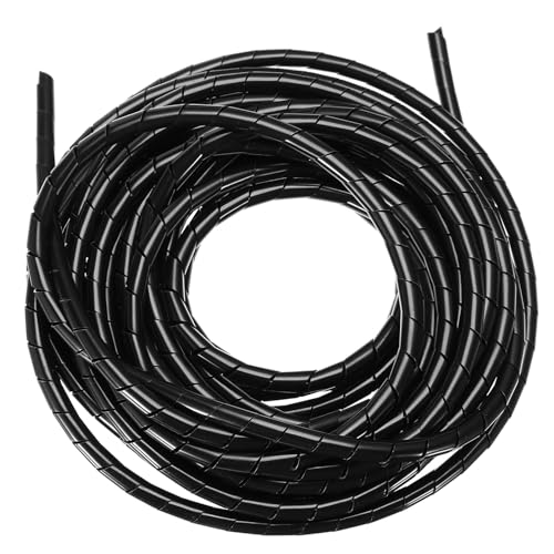 Spiralkabelwicklung, Spiralwicklung, Abdeckungsrohr, Wickelkabel, Rohrschutz, flexible Spiralleitungswicklung, Drahtkabelschutz, Organizer, Rohrabdeckung(Black,5 meter) von MBHHU