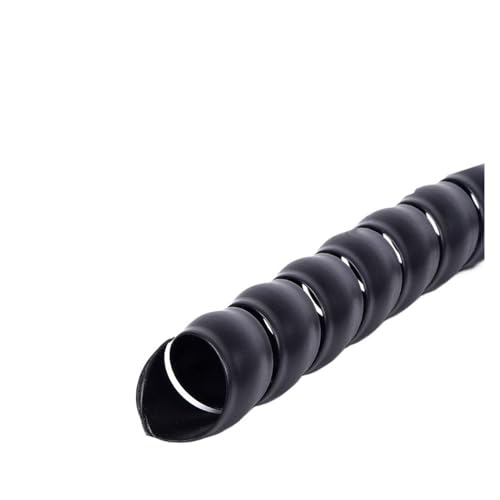 Spiralkabelwicklung, Spiralwicklung, Abdeckungsrohr, Wickelkabel, Rohrschutz, flexible Spiralleitungswicklung, Drahtkabelschutz, Organizer, Rohrabdeckung(Black,ID 35mm) von MBHHU