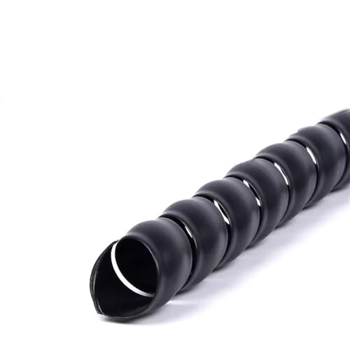Spiralkabelwicklung, Spiralwicklung, Abdeckungsrohr, Wickelkabel, Rohrschutz, flexible Spiralleitungswicklung, Drahtkabelschutz, Organizer, Rohrabdeckung(Black,ID 40mm 10 Meters) von MBHHU