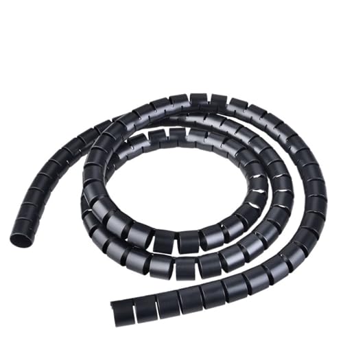 Spiralkabelwicklung, Spiralwicklung, Abdeckungsrohr, Wickelkabel, Rohrschutz, flexible Spiralleitungswicklung, Drahtkabelschutz, Organizer, Rohrabdeckung(Black,ID15mm 5 Meters) von MBHHU