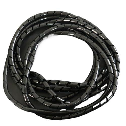 Spiralkabelwicklung, Spiralwicklung, Abdeckungsrohr, Wickelkabel, Rohrschutz, flexible Spiralleitungswicklung, Drahtkabelschutz, Organizer, Rohrabdeckung(Black Color,25mm inside diameter) von MBHHU