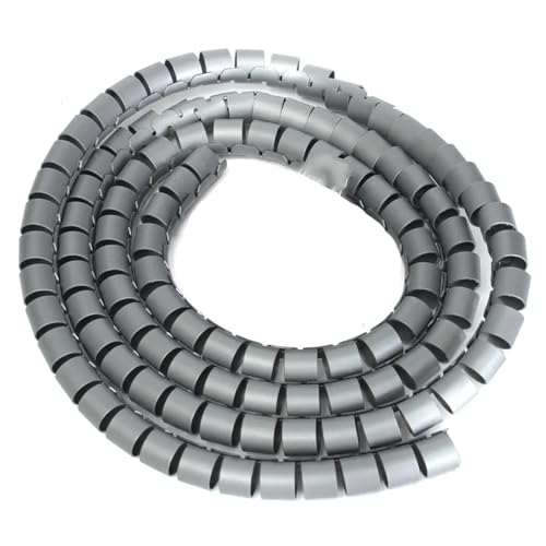 Spiralkabelwicklung, Spiralwicklung, Abdeckungsrohr, Wickelkabel, Rohrschutz, flexible Spiralleitungswicklung, Drahtkabelschutz, Organizer, Rohrabdeckung(Gray,8mm 2 meter) von MBHHU