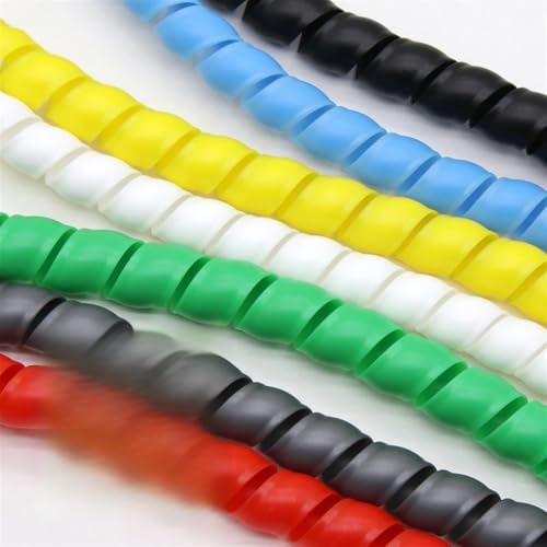Spiralkabelwicklung, Spiralwicklung, Abdeckungsrohr, Wickelkabel, Rohrschutz, flexible Spiralleitungswicklung, Drahtkabelschutz, Organizer, Rohrabdeckung(Green,ID 14mm 10 Meters) von MBHHU