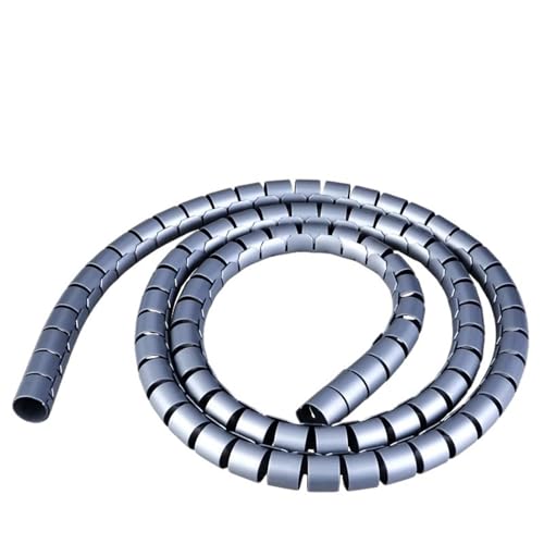 Spiralkabelwicklung, Spiralwicklung, Abdeckungsrohr, Wickelkabel, Rohrschutz, flexible Spiralleitungswicklung, Drahtkabelschutz, Organizer, Rohrabdeckung(Grey,ID20mm 1 Meter) von MBHHU