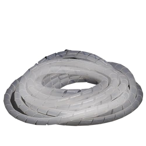 Spiralkabelwicklung, Spiralwicklung, Abdeckungsrohr, Wickelkabel, Rohrschutz, flexible Spiralleitungswicklung, Drahtkabelschutz, Organizer, Rohrabdeckung(OD 30mm white 1.2 meter) von MBHHU