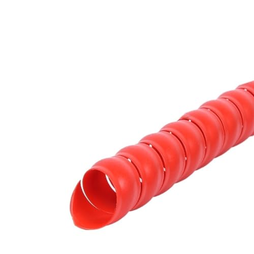 Spiralkabelwicklung, Spiralwicklung, Abdeckungsrohr, Wickelkabel, Rohrschutz, flexible Spiralleitungswicklung, Drahtkabelschutz, Organizer, Rohrabdeckung(Red,ID 16mm) von MBHHU