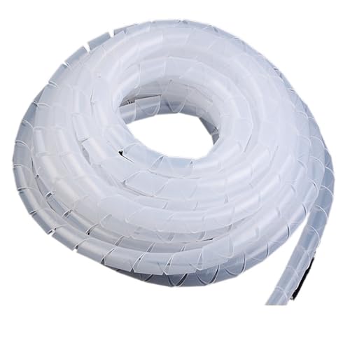 Spiralkabelwicklung, Spiralwicklung, Abdeckungsrohr, Wickelkabel, Rohrschutz, flexible Spiralleitungswicklung, Drahtkabelschutz, Organizer, Rohrabdeckung(Transparent,8mm ID 12 meter) von MBHHU