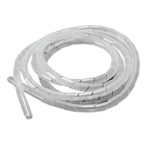 Spiralkabelwicklung, Spiralwicklung, Abdeckungsrohr, Wickelkabel, Rohrschutz, flexible Spiralleitungswicklung, Drahtkabelschutz, Organizer, Rohrabdeckung(White,5 meter) von MBHHU