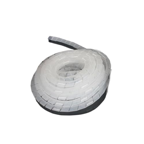 Spiralkabelwicklung, Spiralwicklung, Abdeckungsrohr, Wickelkabel, Rohrschutz, flexible Spiralleitungswicklung, Drahtkabelschutz, Organizer, Rohrabdeckung(White,6mm ID 13 Meter) von MBHHU