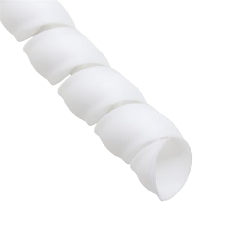 Spiralkabelwicklung, Spiralwicklung, Abdeckungsrohr, Wickelkabel, Rohrschutz, flexible Spiralleitungswicklung, Drahtkabelschutz, Organizer, Rohrabdeckung(White,ID 10mm 10 Meters) von MBHHU