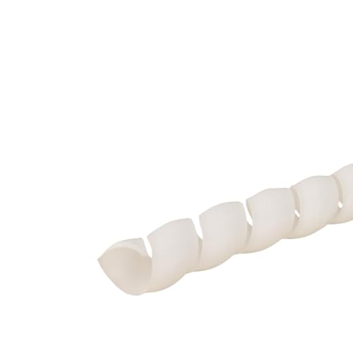 Spiralkabelwicklung, Spiralwicklung, Abdeckungsrohr, Wickelkabel, Rohrschutz, flexible Spiralleitungswicklung, Drahtkabelschutz, Organizer, Rohrabdeckung(White,ID 16mm) von MBHHU