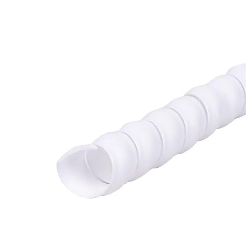 Spiralkabelwicklung, Spiralwicklung, Abdeckungsrohr, Wickelkabel, Rohrschutz, flexible Spiralleitungswicklung, Drahtkabelschutz, Organizer, Rohrabdeckung(White,ID 30mm 10 Meters) von MBHHU