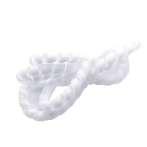 Spiralkabelwicklung, Spiralwicklung, Abdeckungsrohr, Wickelkabel, Rohrschutz, flexible Spiralleitungswicklung, Drahtkabelschutz, Organizer, Rohrabdeckung(White,ID 40mm 1 Meter) von MBHHU