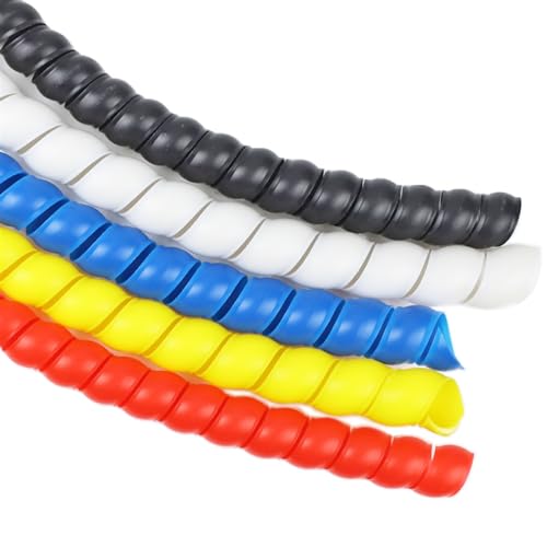 Spiralkabelwicklung, Spiralwicklung, Abdeckungsrohr, Wickelkabel, Rohrschutz, flexible Spiralleitungswicklung, Drahtkabelschutz, Organizer, Rohrabdeckung(Yellow,10mm inside diameter) von MBHHU