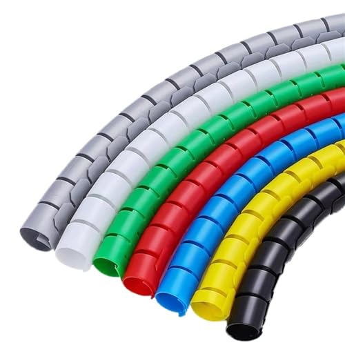 Spiralkabelwicklung, Spiralwicklung, Abdeckungsrohr, Wickelkabel, Rohrschutz, flexible Spiralleitungswicklung, Drahtkabelschutz, Organizer, Rohrabdeckung(Yellow,8mm inside diameter) von MBHHU
