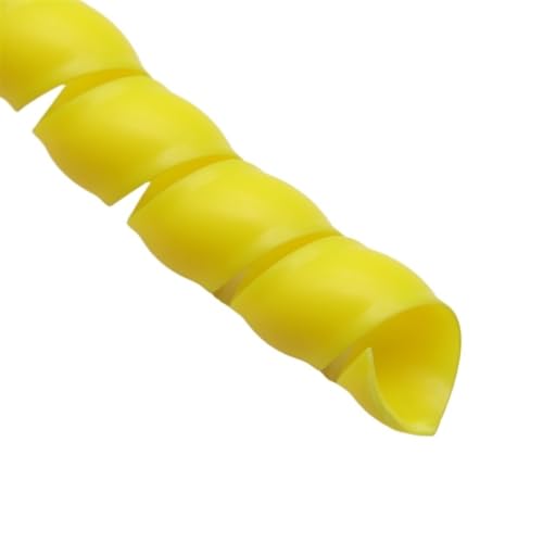 Spiralkabelwicklung, Spiralwicklung, Abdeckungsrohr, Wickelkabel, Rohrschutz, flexible Spiralleitungswicklung, Drahtkabelschutz, Organizer, Rohrabdeckung(Yellow,ID 22mm 10 Meters) von MBHHU
