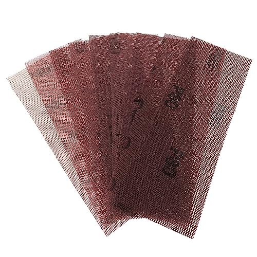 Trockenbau-Schleifgitter-Set, Gitterschleifblätter, Klett-Metallschleifstreifen, staubfreies Gitterschleifen for Handschleifen, Schwingschleifer(100grit) von MBHHU