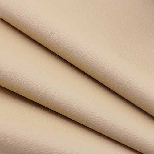 1 Stück große Größe 100 x 137 cm selbstklebende PU-Leder-Stoff-Aufkleber für Sofa-Reparaturflicken zum Aufkleben (beige) von MBLUE