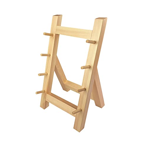 Japanisches Bajonett Holzmesserhalter Holzmesserhalter Schwingen Messerständer Holzregal Willow Messer Sushi-Koch-Tool (Four Layer) von MBLUE