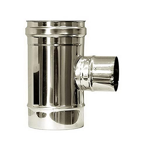 Fitting T 90 ° reduziert flue DN 80 DN 100 Edelstahlrohr 316 INOX von MBM