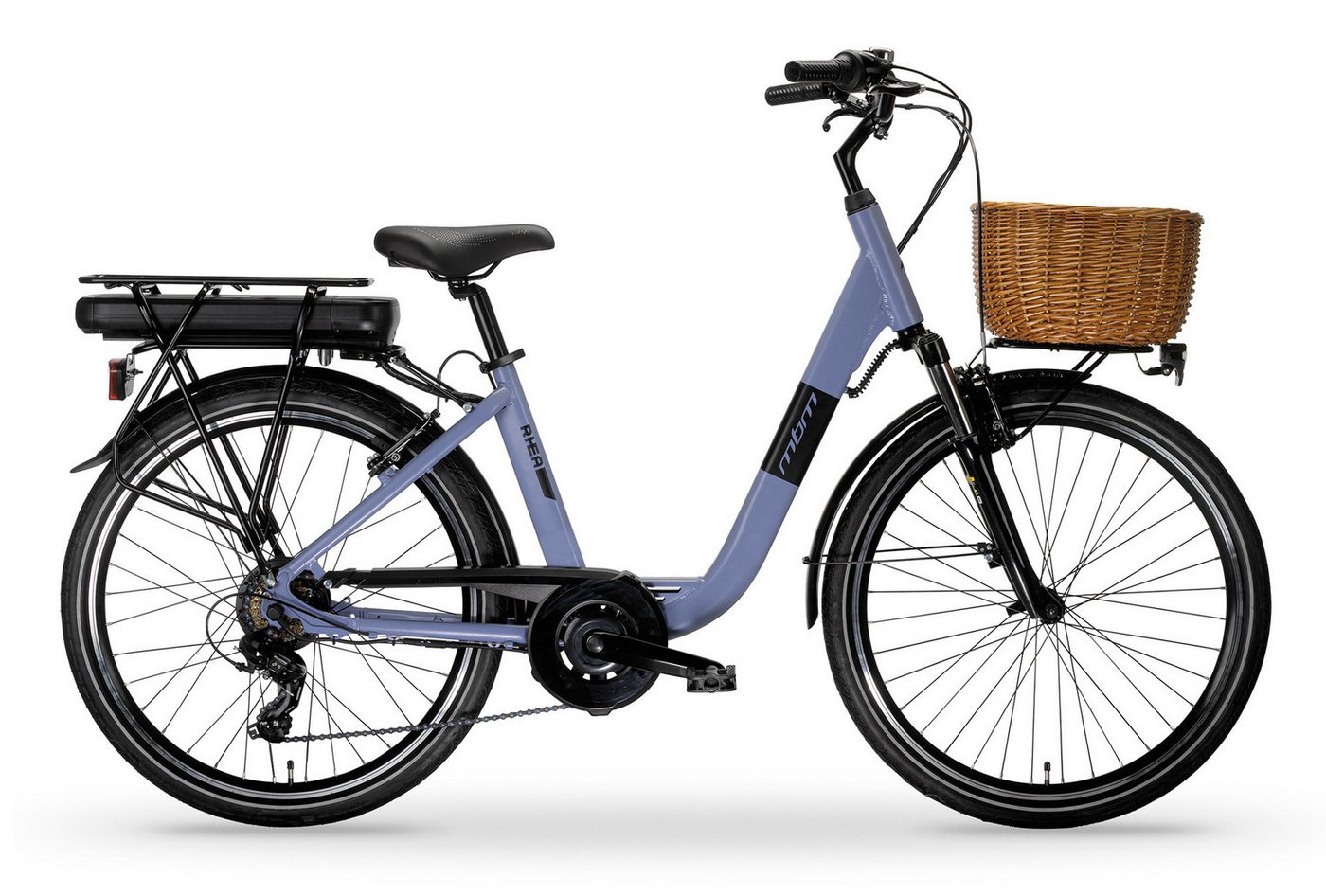 MBM E-Bike, 6 Gang, Shimano 6-Gang Kettenschaltung, Elektro-Citybike RHEA 28 Zoll von MBM