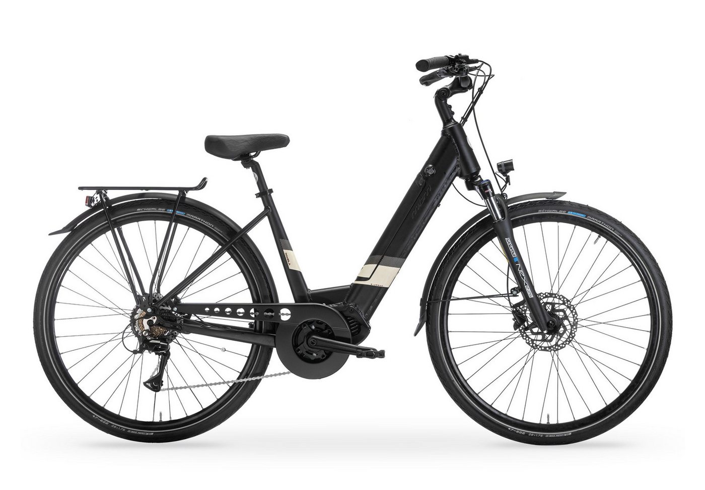 MBM E-Bike, 7 Gang, Kettenschaltung, 360 Wh Akku, Elektro-Citybike 28 Zoll RAMBLA Lady von MBM