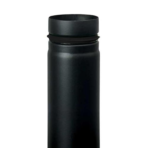 Ofenrohr schwarz emailliert versenkbare Gelenke 0,5 m DN 80 Rauchrohr 600 CE Made in Italy von MBM