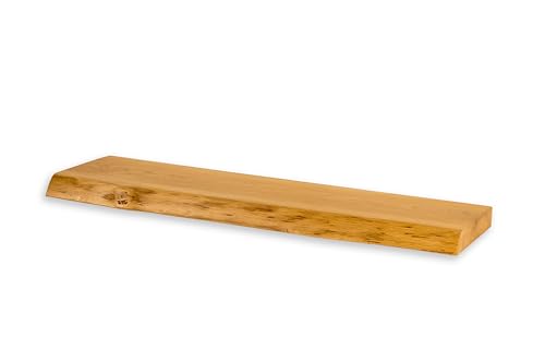 Eiche Wandregal schwimmend Baumkante Naturelle Vorderkante Handarbeit MONBAK MB08 Eiche schwebend (60x20cm) von MBMONBAK MONBAK