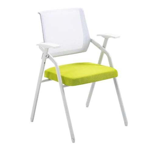Ergonomischer Bürostuhl aus Netzgewebe, Schreibtischstühle mit angebrachter Schreibtafel for Erwachsene, klappbarer Konferenzstuhl for Studenten mit Metallrahmen for Konferenzräume(Groen,Without) von MBNKMEBU