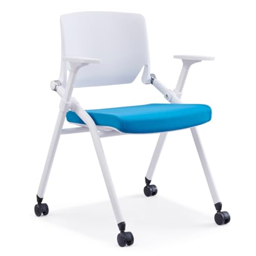 Klappbarer Konferenzraumstuhl mit Rädern und Paddel, ergonomischer Netzrückenlehne und Armlehnen for Besprechungs-, Konferenz-, Empfangs-, Schulungsräume und Home-Office-Schreibtisch-Klappstuhl(Blauw) Klappbarer Konferenzraumstuhl mit Rädern und Paddel, ergonomischer Netzrückenlehne und Armlehnen for Besprechungs-, Konferenz-, Empfangs-, Schulungsräume und Home-Office-Schreibtisch-Klappstuhl(Blauw) von MBNKMEBU