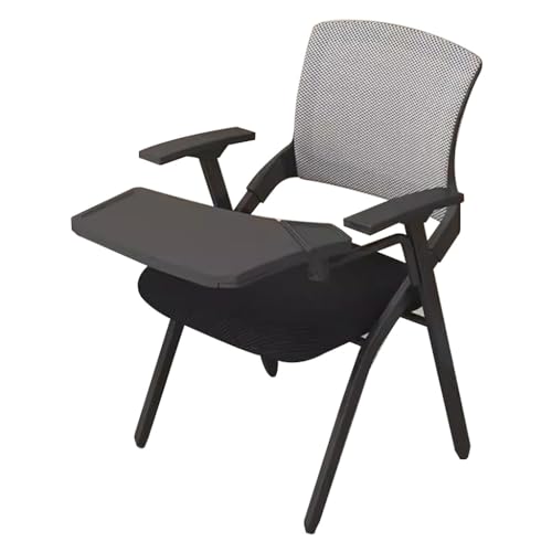 MBNKMEBU Computerstuhl mit Netzrückenlehne, Bürostuhl mit Tischarmlehne, stapelbare Büro-Gästestühle, große Business-Konferenzstühle(Grey,B) von MBNKMEBU