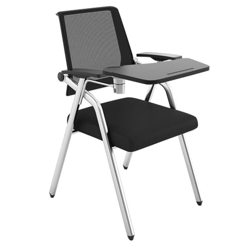 MBNKMEBU Faltbarer und stapelbarer Büro-Empfangsgast mit ergonomischem Design for Schutz der Wirbelsäule for Schulungsräume und Homeoffice(Black,B) von MBNKMEBU