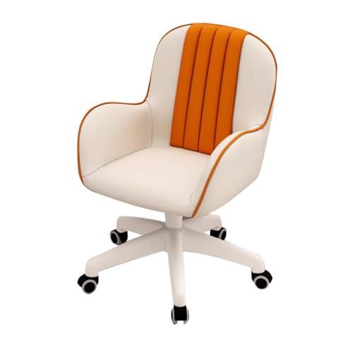MBNKMEBU Home-Office-Stuhl, Verstellbare Arbeitsstühle Mit Armlehnen, Drehbarer Rollstuhl for Den Schminktisch, Computerstuhl, Gaming for Schlafzimmer, Kleine Räume(Beige) von MBNKMEBU