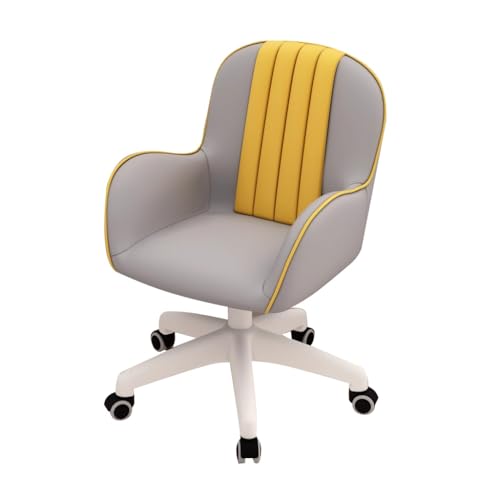 MBNKMEBU Home-Office-Stuhl, Verstellbare Arbeitsstühle Mit Armlehnen, Drehbarer Rollstuhl for Den Schminktisch, Computerstuhl, Gaming for Schlafzimmer, Kleine Räume(Grey) von MBNKMEBU