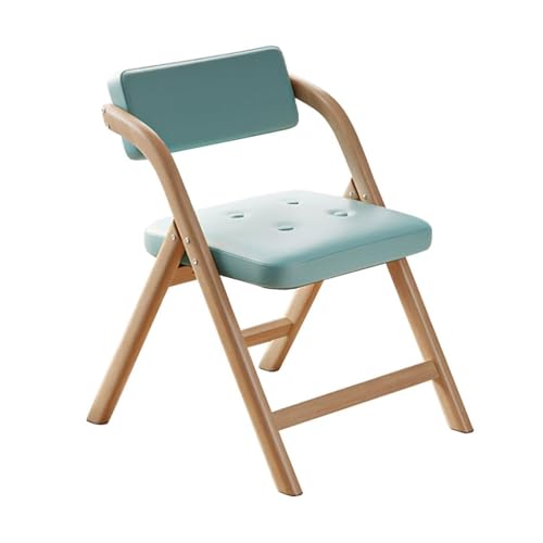 MBNKMEBU Klappbare Esszimmerstühle, gepolsterter Küchenstuhl mit gepolsterter Sitzfläche und Rückenlehne, Moderne Seitenstühle mit Beinen aus Gummibaumholz for das Home Office(Groen) von MBNKMEBU