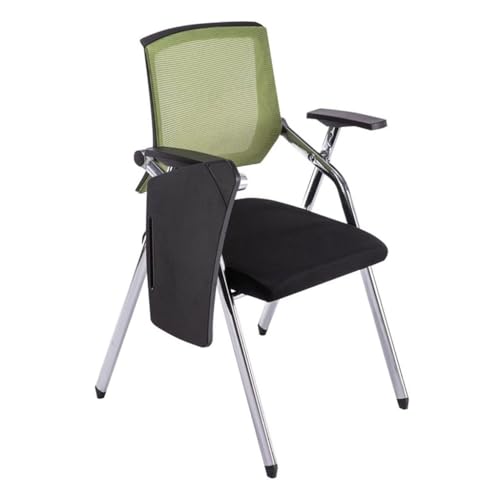 MBNKMEBU Klappbarer Bürostuhl mit Lordosenstütze und Armlehne, ergonomischer Bürostuhl, Konferenzstuhl, Akzentstühle for Zuhause, breite Sitzfläche for Unternehmen(Groen,A) von MBNKMEBU