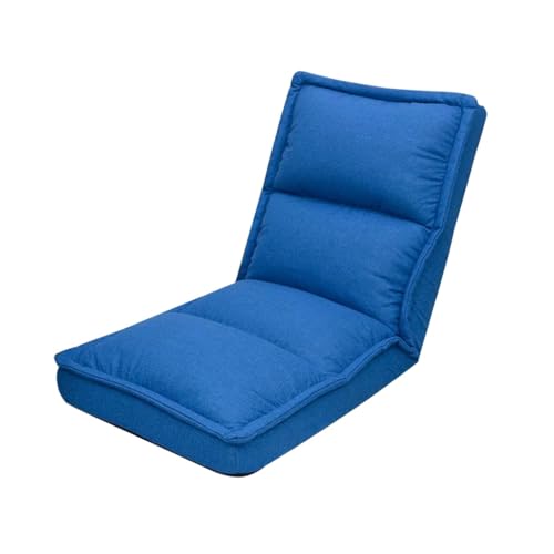MBNKMEBU Klappbarer Sofastuhl, Lazy-Schlafsofa, 42 Positionen, Verstellbarer Boden-Lazy-Stuhl, Gaming-Bodenstühle for Erwachsene, Meditation, Wohnzimmer(Blauw,L) von MBNKMEBU