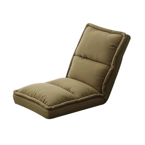 MBNKMEBU Klappbarer Sofastuhl, Lazy-Schlafsofa, 42 Positionen, Verstellbarer Boden-Lazy-Stuhl, Gaming-Bodenstühle for Erwachsene, Meditation, Wohnzimmer(Bruin,L) von MBNKMEBU