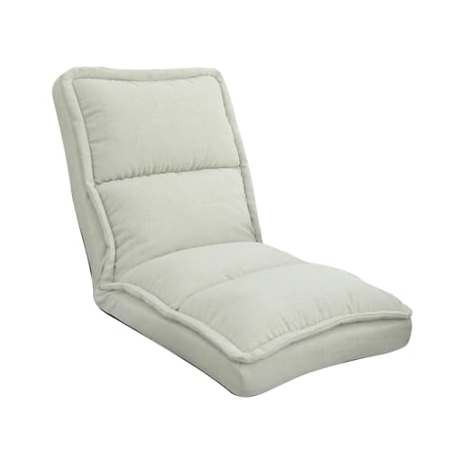 MBNKMEBU Klappbarer Sofastuhl, Lazy-Schlafsofa, 42 Positionen, Verstellbarer Boden-Lazy-Stuhl, Gaming-Bodenstühle for Erwachsene, Meditation, Wohnzimmer(White,L) von MBNKMEBU