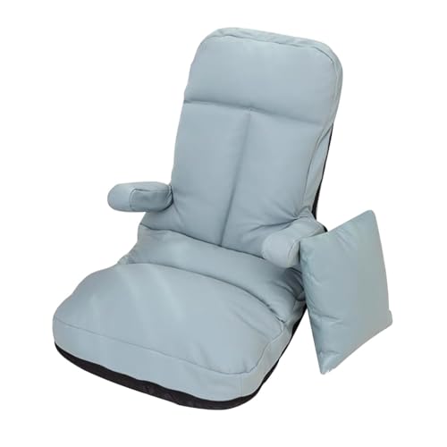 MBNKMEBU Klappbares Boden-Lazy-Sofa mit 5 verstellbaren Positionen, Klappstuhlbett mit verstellbaren Armlehnen und Rückenlehne for Wohnzimmer, Schlafzimmer(Blauw) von MBNKMEBU