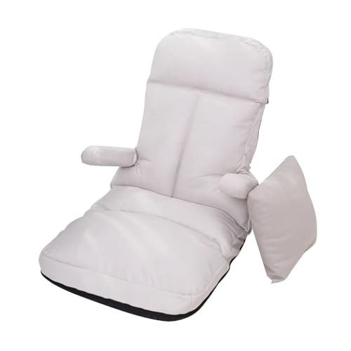 MBNKMEBU Klappbares Boden-Lazy-Sofa mit 5 verstellbaren Positionen, Klappstuhlbett mit verstellbaren Armlehnen und Rückenlehne for Wohnzimmer, Schlafzimmer(White) von MBNKMEBU