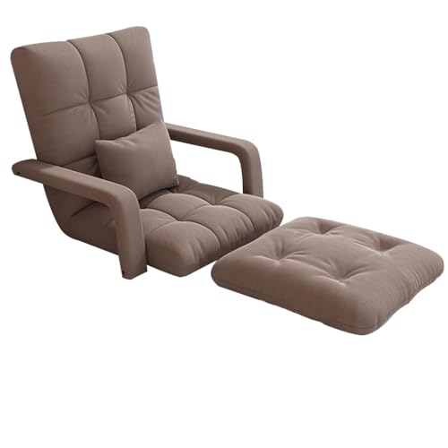 MBNKMEBU Klappbares Lounge-Schlafsofa for Erwachsene, 5-Positionen, gemütliche Bodensitzgelegenheit, Verstellbarer Tatami-Liegestuhl mit Fußstütze for Wohnzimmer, Schlafzimmer, Garten, Balkon(Bruin) MBNKMEBU Klappbares Lounge-Schlafsofa for Erwachsene, 5-Positionen, gemütliche Bodensitzgelegenheit, Verstellbarer Tatami-Liegestuhl mit Fußstütze for Wohnzimmer, Schlafzimmer, Garten, Balkon(Bruin) von MBNKMEBU