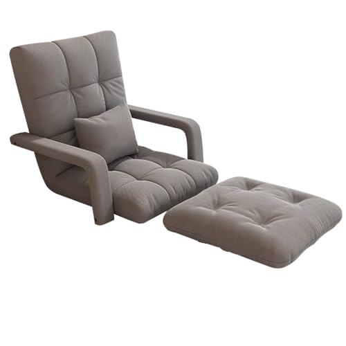 MBNKMEBU Klappbares Lounge-Schlafsofa for Erwachsene, 5-Positionen, gemütliche Bodensitzgelegenheit, Verstellbarer Tatami-Liegestuhl mit Fußstütze for Wohnzimmer, Schlafzimmer, Garten, Balkon(Grey) MBNKMEBU Klappbares Lounge-Schlafsofa for Erwachsene, 5-Positionen, gemütliche Bodensitzgelegenheit, Verstellbarer Tatami-Liegestuhl mit Fußstütze for Wohnzimmer, Schlafzimmer, Garten, Balkon(Grey) von MBNKMEBU